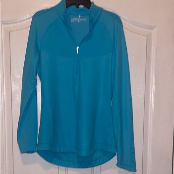 NIKE Women's Blue Quarter-Zip Top - Picture 1 of 5